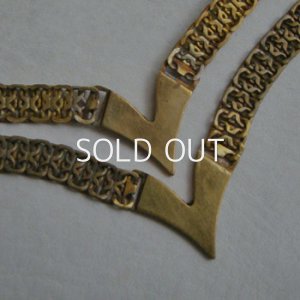 画像2: braided brass "V" necklace finding