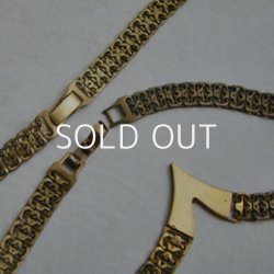 画像4: braided brass "V" necklace finding