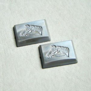 画像2: 16×12 RECT "Gray" Horse acrylic cabochon