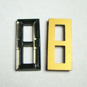 画像1: 47x21 RECT 2-block frame cabochon "BKD"