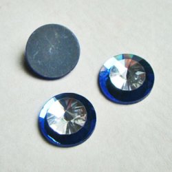 画像1: 18mm "Sapphire/ Crystal" inlay cabochon