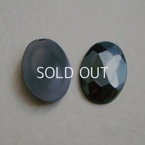 画像1: 24x17 OV Hematite plastic cabochon