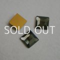 2pcs 10mm SQ "BKD" faceted cabochon