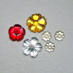 画像2: 13mm "Crystal" 5-petal flower