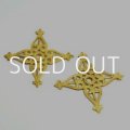 brass 34×34mm cross filigree