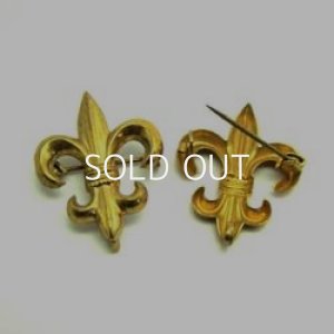 画像1: Fleur De Lis brass pin