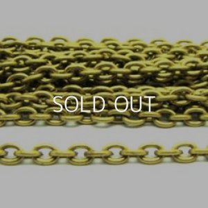 画像1: brass chain 5×4mm