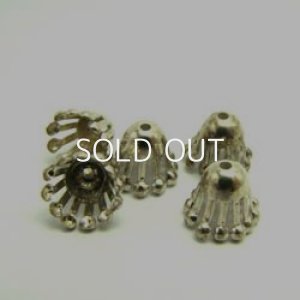 画像1: 5pcs vintage metal beads cap