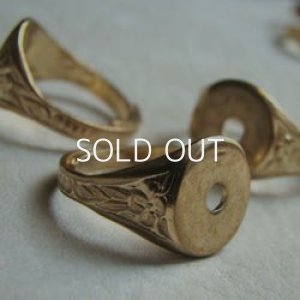画像2: brass Floral ring base
