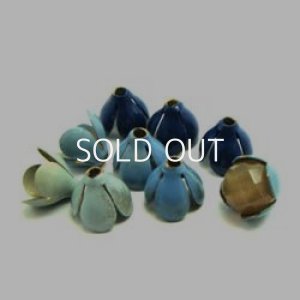 画像1: 10pcs "BLUE" beads cap 
