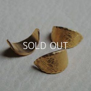 画像2: brass Rose Etched Finding