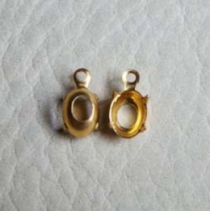 画像1: 2pcs 7×5 oval OB setting 1R