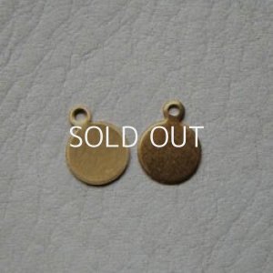 画像1: 2pcs brass 8mm RD tag