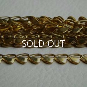 画像1: brass 6×8mm heart link chain 