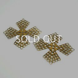 画像1: brass cross filigree