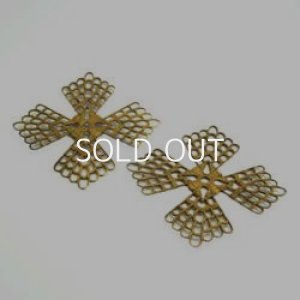 画像1: brass cross filigree