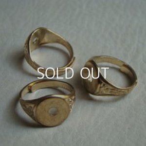 画像1: brass Floral ring base