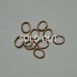 画像1: 10pcs brass 7×5.5 OV jump ring