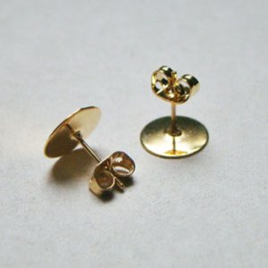 画像3: 2 pair GP 10mm pad pierce finding