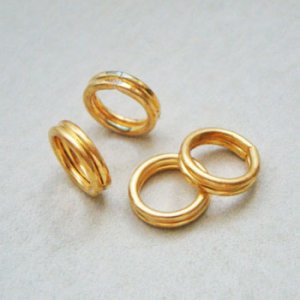 画像1: 2pcs 12mm heavy brass jump rings
