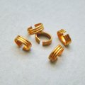 2pcs 7.8x2.8 brass ribbed connector