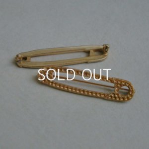 画像1: 50.5x12 brass saftypin brooch base