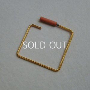 画像4: brass 32mm SQ textured hoop pierce finding