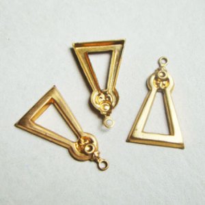 画像1: brass triangle setting charm