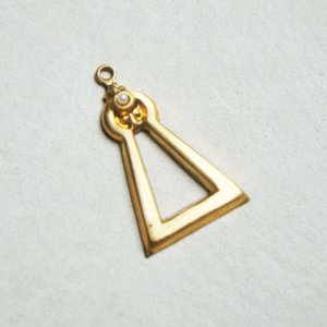 画像2: brass triangle setting charm