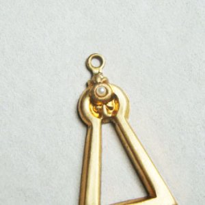 画像3: brass triangle setting charm