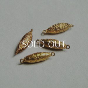 画像1: brass 3D floral pattern connetor