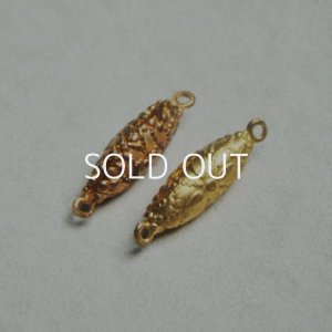 画像2: brass 3D floral pattern connetor