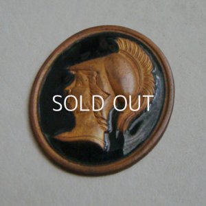 画像2: 36x31 Black enameled warrior cameo