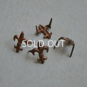 画像1: 2pcs 12x10 Fleur De Lis prong back