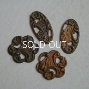 画像3: 21x11 Art Nouveau floral oval stamping