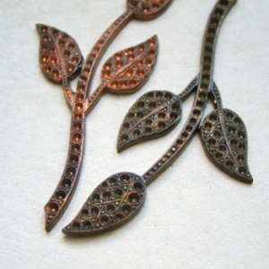 画像2: 62x26 leaf stem setting stamping