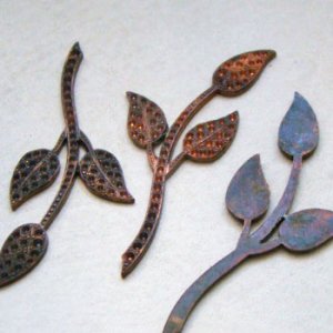 画像3: 62x26 leaf stem setting stamping