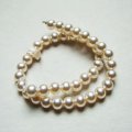 5pcs 8mm off-white glass pearl
