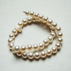 画像1: 5pcs 8mm off-white glass pearl