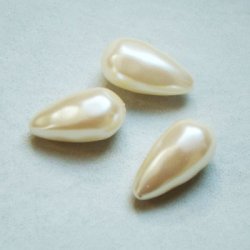 画像2: 2pcs 21.5x11.5 off-white baroque drop pearl