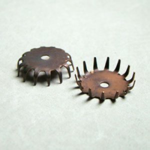 画像2: aged brass 14mm 14-prong setting