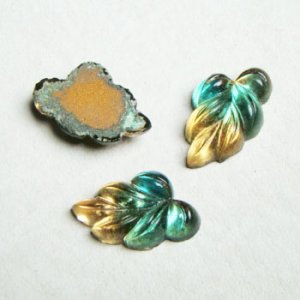 画像4: 19x12 Leaf "Light Topaz/Emerald"