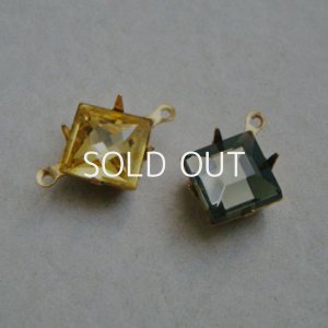 画像2: 2pcs 10mm SQ "BKD" faceted cabochon