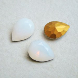 画像1: 18x13 Pear "White Opal"