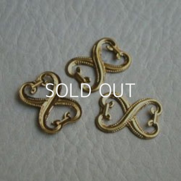 画像1: brass double heart connector (1)