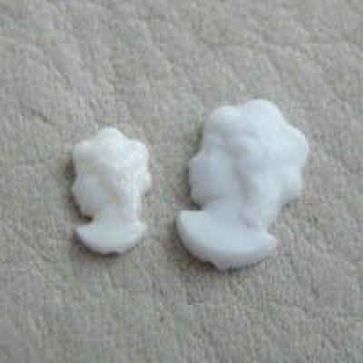 画像2: 3pcs 7×4 ivory acrylic cameo head