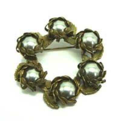 画像3: floral wreath brooch finding