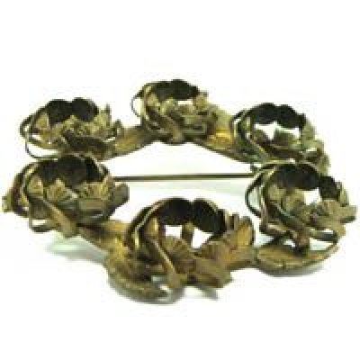 画像2: floral wreath brooch finding