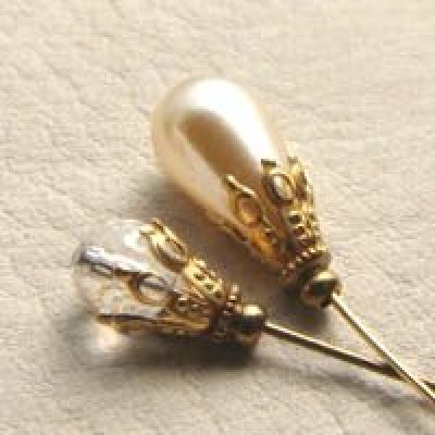 画像1: 2pcs 6mm brass cone cap