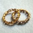 画像2: 2pcs brass filigree ring (2)